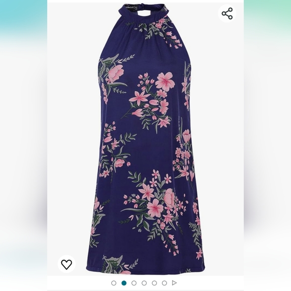 Fantaist Women's Sleeveless Halter Casual Shift Dress. Large - Picture 4 of 5